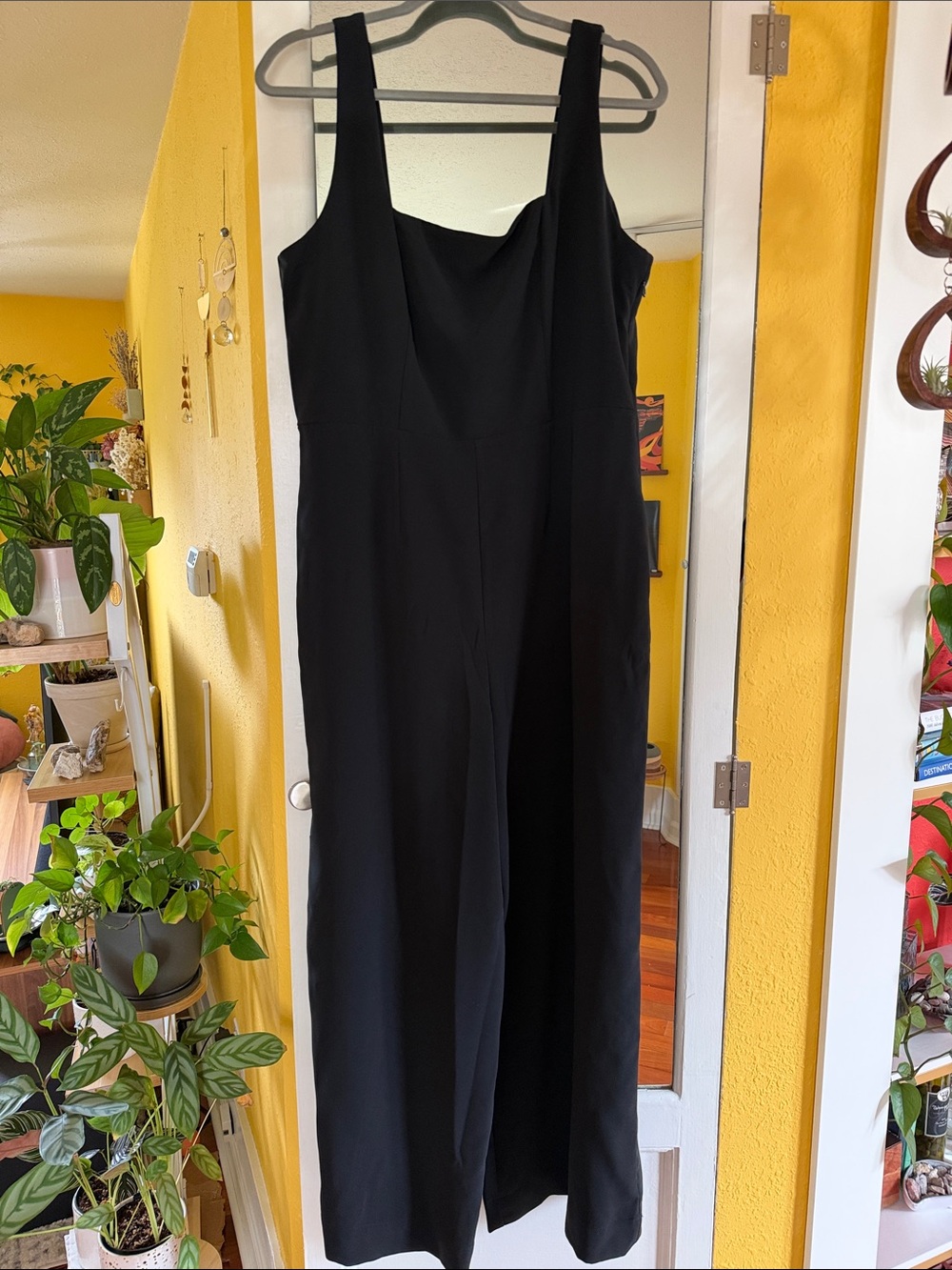 a new day Black Square-Neck Wide-Leg Jumpsuit